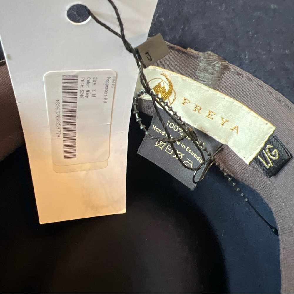 Freya x Veronica Beard S/M Hat Navy Blue Wool - Picture 11 of 12